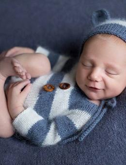 Body y gorro con orejas para la sesión de fotos de bebes